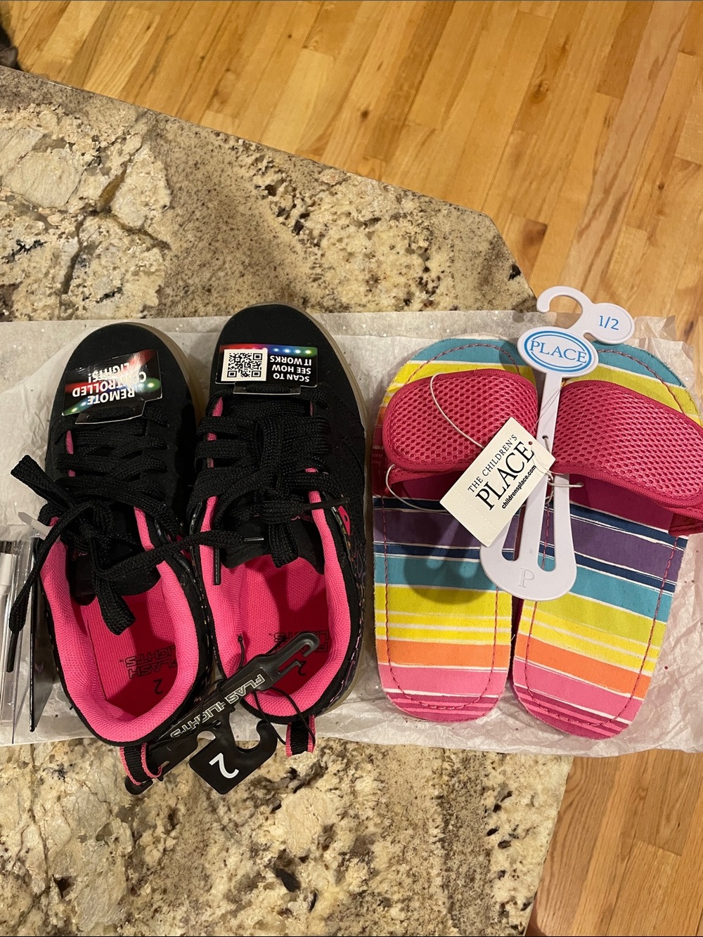 NWT 2 Pairs of Girls Sneakers and Sandal